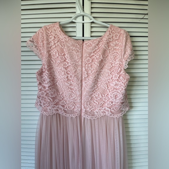 Le Parole Pink Lace Prom Dress - Size 12 - Picture 5 of 6